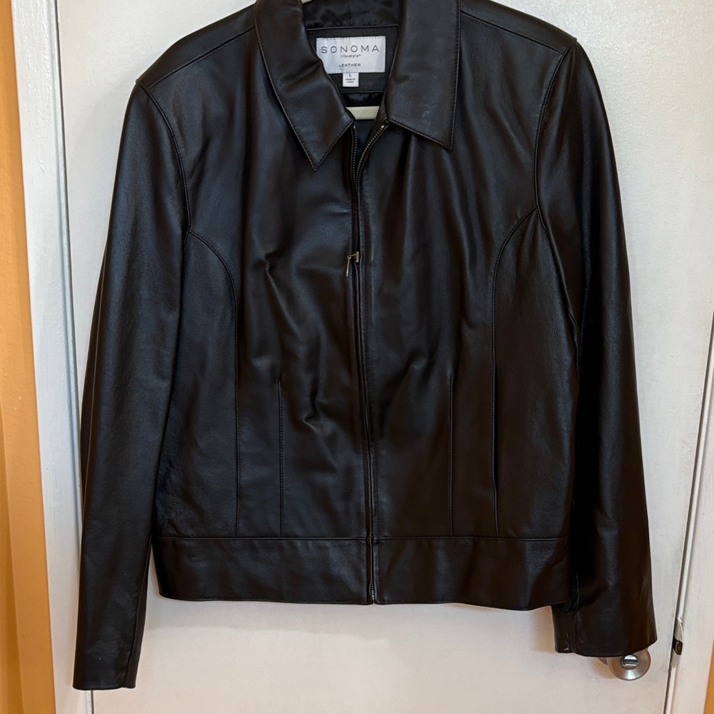 Sonoma Women's Black Leather Jacket